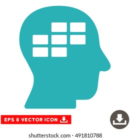 Grey And Cyan Schedule Thinking EPS vector pictogram. Illustration style is flat iconic bicolor symbol on a white background.