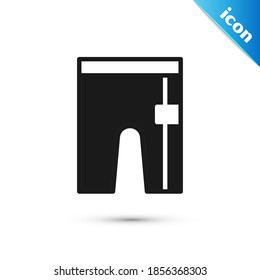 Grey Cycling shorts icon isolated on white background.  Vector