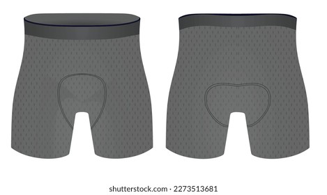 Grey  cycling shorts. vector illustration