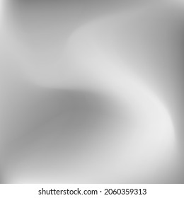Grey Dark Fluid Light Design Pic. Dynamic Curve Liquid Metallic Dynamic Swirl Gradient Mesh. Silver Sky Blurred Wavy Background. Monochromatic Water Soft Calm Aluminium Gradient Backdrop.