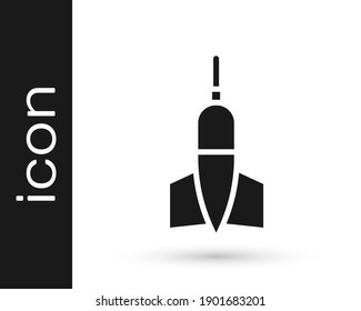 Grey Dart arrow icon isolated on white background.  Vector Illustration