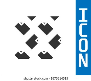 Grey Data stream icon isolated on white background.  Vector
