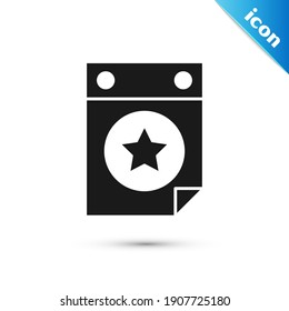 Grey Day calendar with date July 4 icon isolated on white background. USA Independence Day. 4th of July.  Vector