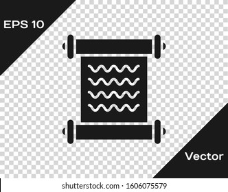 Grey Decree, paper, parchment, scroll icon icon isolated on transparent background.  Vector Illustration