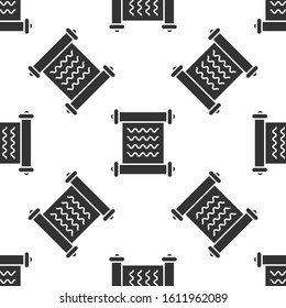 Grey Decree, paper, parchment, scroll icon icon isolated seamless pattern on white background.  Vector Illustration