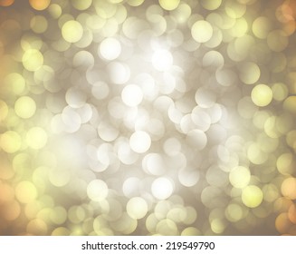 Grey Defocused Light, Flickering Lights, Vector abstract festive background with bokeh defocused lights. 