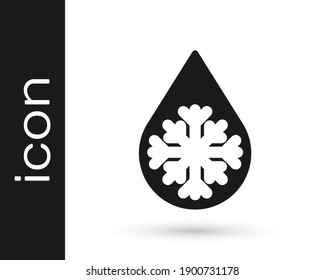 Grey Defrosting icon isolated on white background. From ice to water symbol.  Vector Illustration