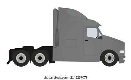 Grey delivery truck. vector illustration