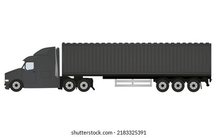 Grey delivery truck. vector illustration