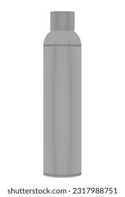 Envase con desodorante gris. ilustración vectorial