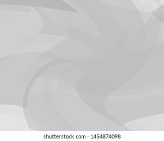 Grey desktop. Abstract wavy shapes of differebt shades of grey color and transparensy. Vector illustration. Light Geometric pattern