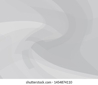 Grey desktop. Abstract wavy shapes of differebt shades of grey color and transparensy. Vector illustration. Light Geometric pattern