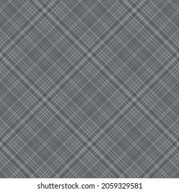 Grey Diagonal Plaid Tartan textured Seamless pattern design suitable for fashion textiles and graphics