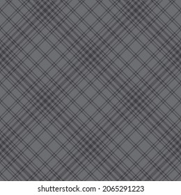 Grey Diagonal Plaid Tartan textured Seamless pattern design suitable for fashion textiles and graphics