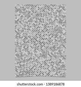 Grey diagonal square pattern poster template - vector mosaic page background