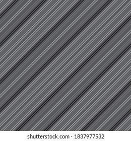 Grey diagonal striped seamless pattern background suitable for fashion textiles, graphics