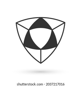 Gray Diamond Symbol einzeln auf weißem Hintergrund. Schmucksymbol. Gem Stein.  Vektorgrafik