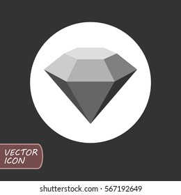 Grey diamond icon vector
