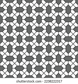 Forma de diamante gris y patrón de línea diagonal sobre fondo blanco. Línea diagonal vinculada y forma hexágona. Patrón de entramado gris sobre fondo blanco.