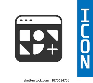 Icono de archivos diferentes grises aislados en fondo blanco.  Vector