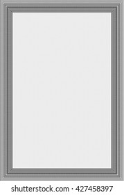 Grey Diploma. Border, frame. Good design. With background. 