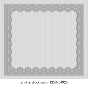 Grey Diploma or certificate template. With background. Beauty design. Customizable, Easy to edit and change colors. 