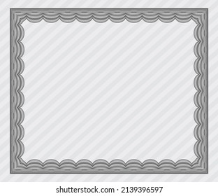 Grey Diploma or certificate template.  Money style design.  Printer friendly.  Customizable, Easy to edit and change colors. 
