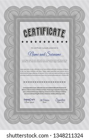 Grey Diploma. Cordial design. Customizable, Easy to edit and change colors. Printer friendly. 