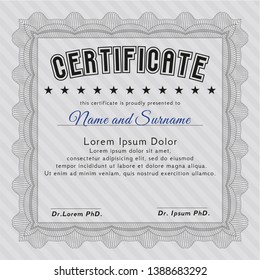 Grey Diploma. Detailed. With quality background. Good design. 