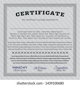 Grey Diploma. With linear background. Superior design. Customizable, Easy to edit and change colors. 