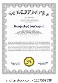 Grey Diploma. Lovely design. Printer friendly. Customizable, Easy to edit and change colors. 