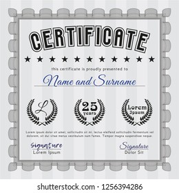 Grey Diploma. With quality background. Superior design. Customizable, Easy to edit and change colors. 