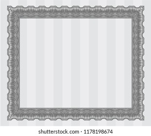 Grey Diploma template or certificate template. Printer friendly. Lovely design. Detailed. 