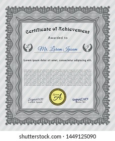 Grey Diploma template. Good design. Customizable, Easy to edit and change colors. Printer friendly. 