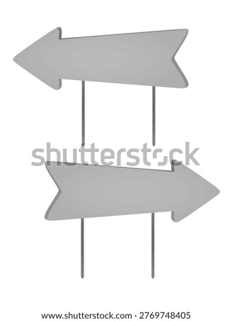 Grey direction signs. vector illustration