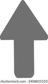 up grey directional arrow pointer icon vector eps 10	
