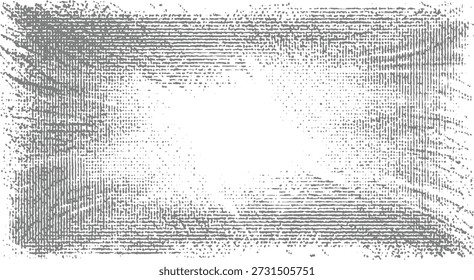 Marco texturizado desgastado gris con líneas y puntos Horizontales y de Vertical abstractos