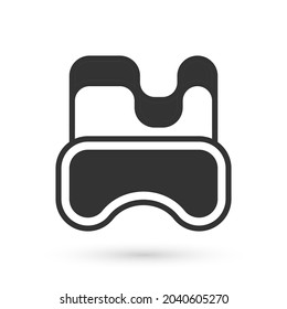 Grey Diving mask icon isolated on white background. Extreme sport. Diving underwater equipment.  Vector