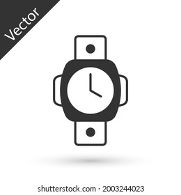 Grey Diving watch icon isolated on white background. Diving underwater equipment.  Vector