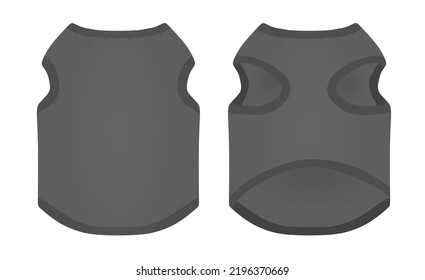 Grey dog dress. vector illustration