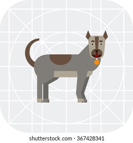 Grey dog icon 