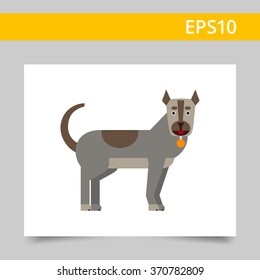 Grey dog icon 