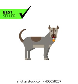 Grey dog icon