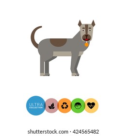 Grey dog icon