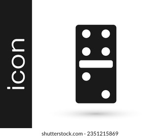 Grey Domino icon isolated on white background.  Vector Illustration