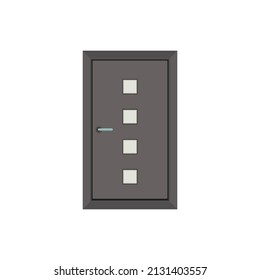 Puerta gris 4 cuadrados dentro