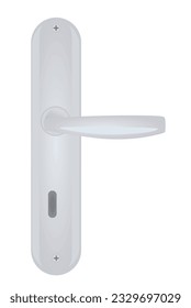 Grey door handle. vector illustration