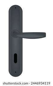 Manija gris de la puerta. Ilustración vectorial