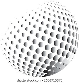 Grey Dots Globe Icon Logo
