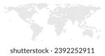 Grey dotted world map. Vector Illustration.